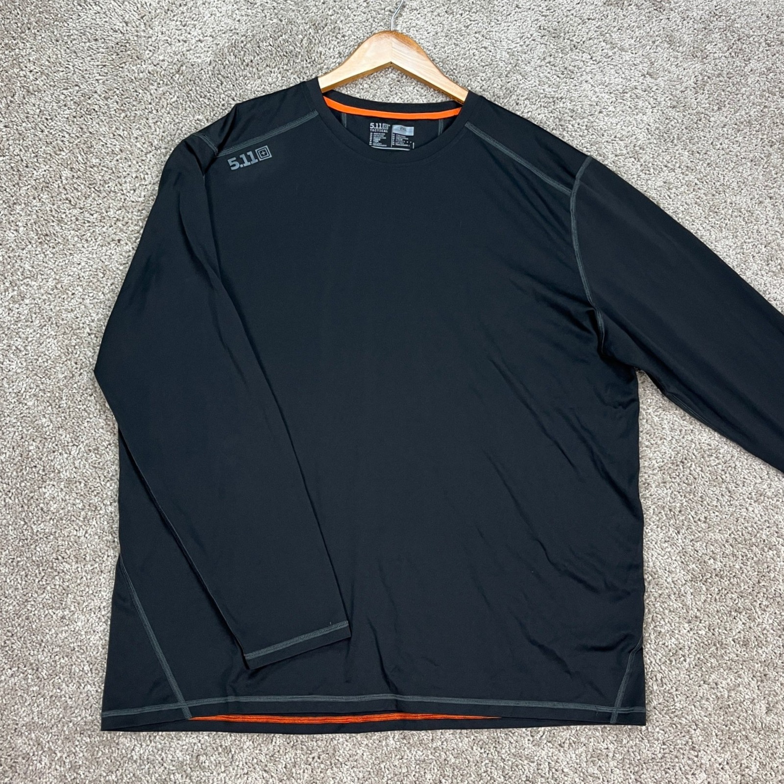 5.11 Tactical Pullover Mens 2xl Black Long Sleeve Performance Activewear